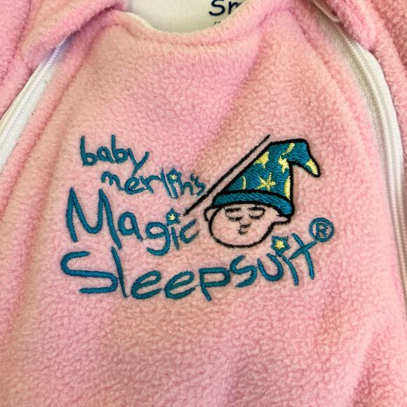 Baby Merlin's Magic Sleepsuit Sz Small 3-6 mo Pink Warm Cozy Swaddle Transition - Picture 11 of 11